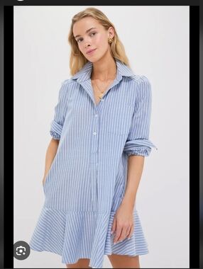 Tuckernuck Blue Stripe Callahan Shirt Dress - Size M